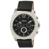 Horlogeband Fossil BQ1731 Leder Zwart 24mm